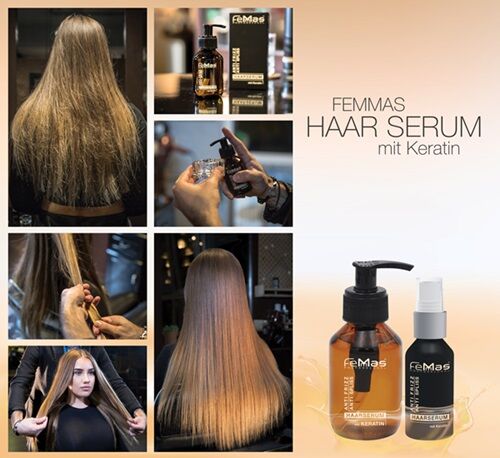 FemMas Haarserum Anti Spliss mit Keratin & Argan 