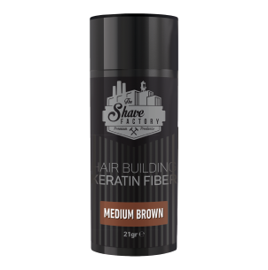 The Shave Factory Hair Building Keratin Fiber 21g Medium Brown