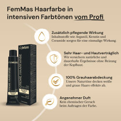 FemMas Hair Color Cream 100ml Haarfarbe Platinblond Asch...