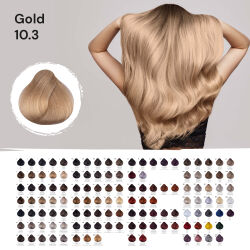 FemMas Hair Color Cream 100ml Haarfarbe Hell Lichtblond Gold 10.3