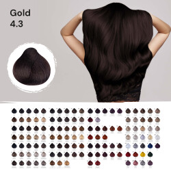 FemMas Hair Color Cream 100ml Haarfarbe Mittelbraun Gold 4.3