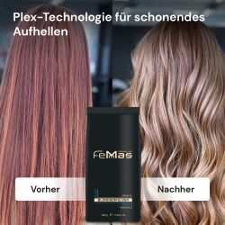 FemMas Blondierpulver Ultra Stark 500g Blau Plex Technologie Arganöl