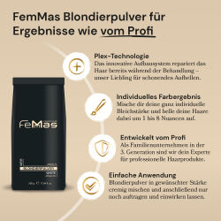 FemMas Blondierpulver 500g Weiß Plex Technologie & Arganöl