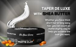 The Shave Factory Exklusive Matte Clay 150ml 99 Taper de Luxe Extra Starker Halt & Matter Look