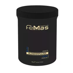 FemMas Blondierpulver Blau mit Arganöl 500g  + Dose