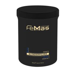 FemMas Blondierpulver Ultra Stark 500g Blau Plex Technologie Arganöl + Dose