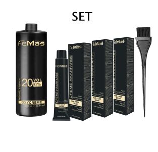 Femmas Haarfärbeset 3x Haarfarbe & Oxycreme