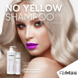 Femmas No Yellow Shampoo 300ml Silber Shampoo