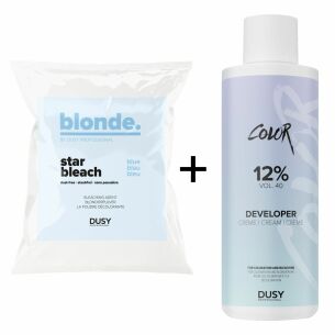 Dusy Star Bleach Blondierpulver 500g + Creme Developer 12% 1L