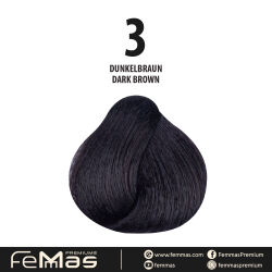 FemMas Hair Color Cream 100ml Haarfarbe Dunkelbraun 3