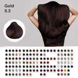 FemMas Hair Color Cream 100ml Haarfarbe Hellbraun Gold 5.3
