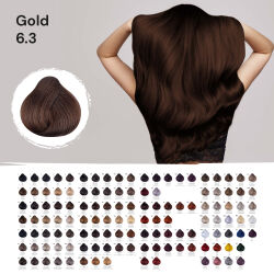 FemMas Hair Color Cream 100ml Haarfarbe Dunkelblond Gold 6.3