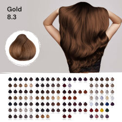 FemMas Hair Color Cream 100ml Haarfarbe Hellblond Gold 8.3