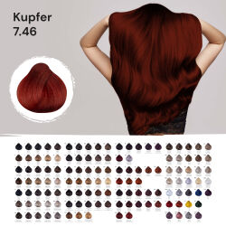 FemMas Hair Color Cream 100ml Haarfarbe Mittelblond Kupfer Rot 7.46