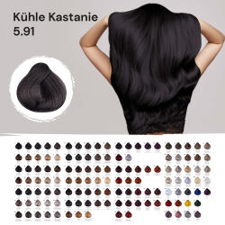 FemMas Hair Color Cream 100ml Haarfarbe Helle Kühle Kastanie 5.91