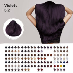 FemMas Hair Color Cream 100ml Haarfarbe Hellbraun Violett 5.2