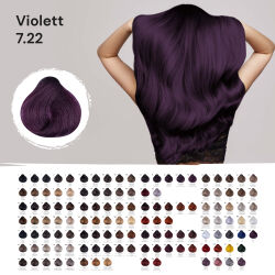 FemMas Hair Color Cream 100ml Mittelblond Violett Intensiv 7.22