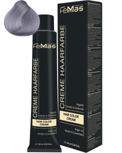 FemMas Hair Color Cream 100ml Haarfarbe Pure&Mix Silber