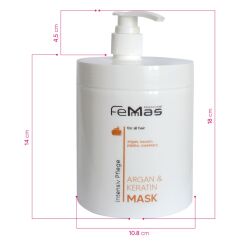 FemMas Argan & Keratin Maske 1000ml mit Pumpe