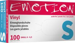 Efalock Emotion Vinyl Handschuhe puderfrei naturweiß S