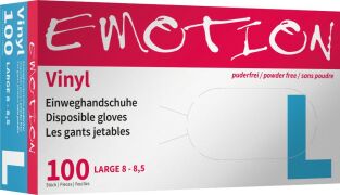 Efalock Emotion Vinyl Handschuhe puderfrei naturweiß L